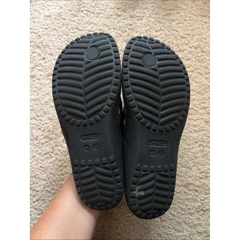 Crocs Kadee II Women's Black Flip Flops Sz 8